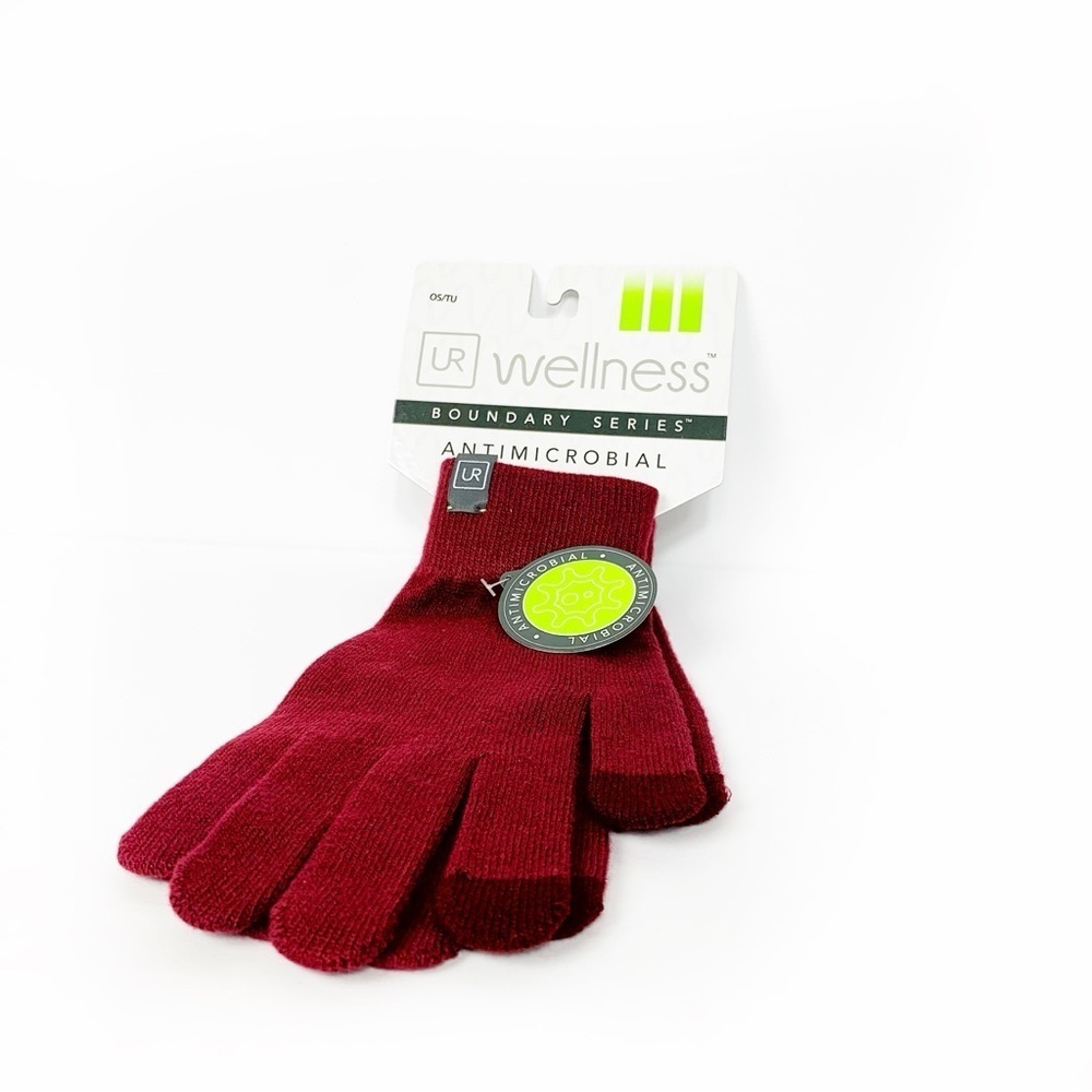 UR Wellness Antimicrobial Red Gloves • Cozy Winter Gloves • Holiday Gift • NWT - Picture 7 of 8
